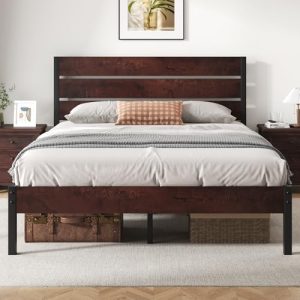 Fluest Queen Bed Frame with Headboard & Footboard | Under Bed Storage | All-Metal Support | No Box Spring Needed | Easy
